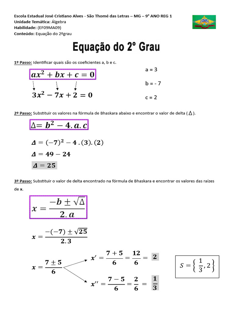 Equação Do 2º Grau | PDF