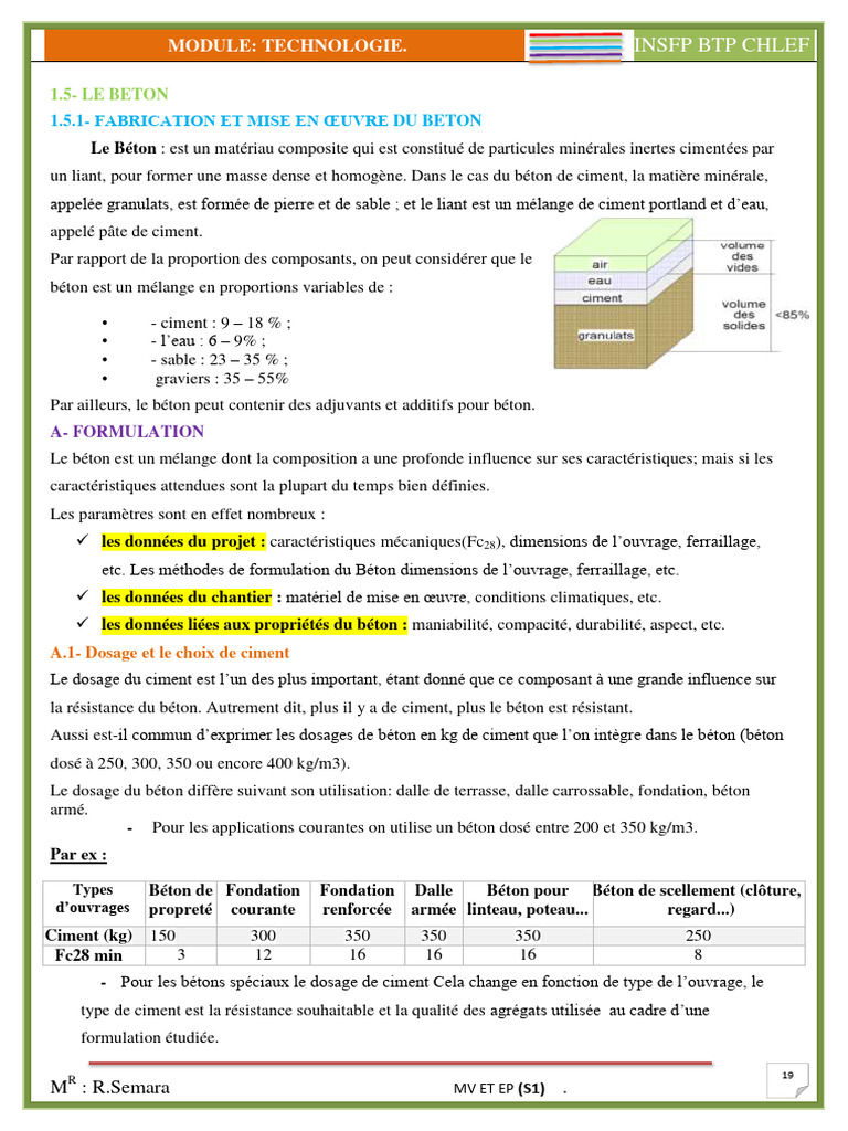 Fabrication et contrôle du béton | PDF | Béton | Ciment