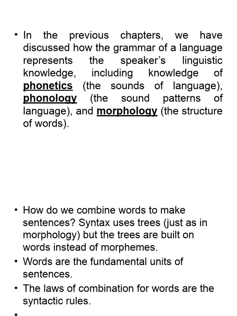 Lecture On Syntax 2 | PDF | Phrase | Syntax