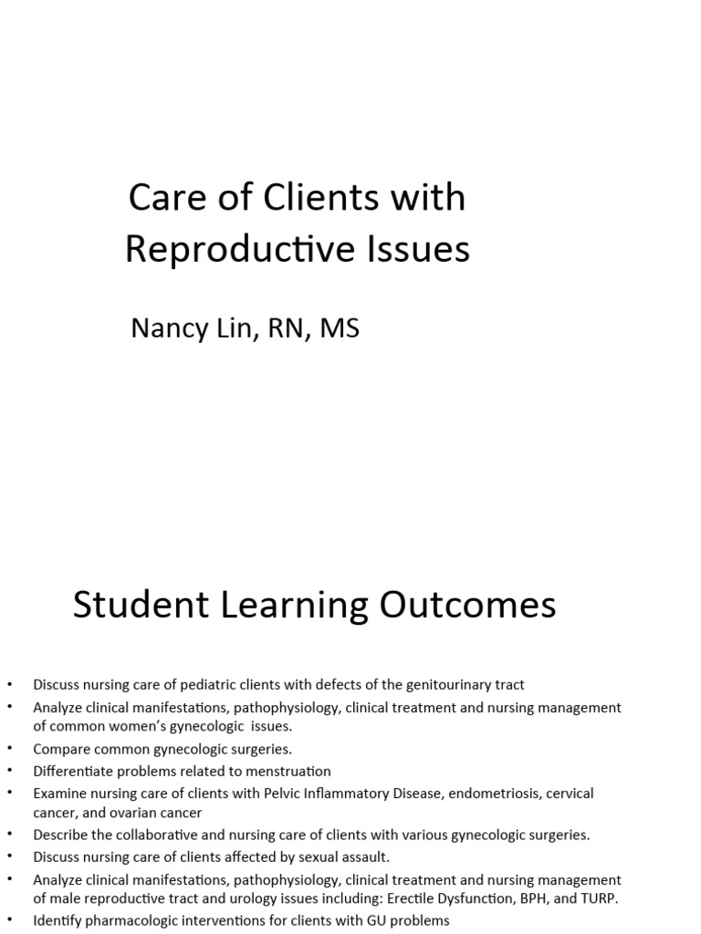 Reproductive Issues 1 | PDF | Cervical Cancer | Menstruation