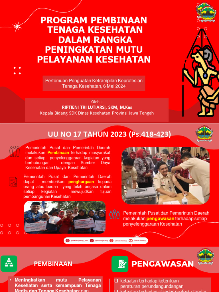 Program Pembinaan Tenaga Kesehatan Dalam Rangka Peningkatan Mutu ...