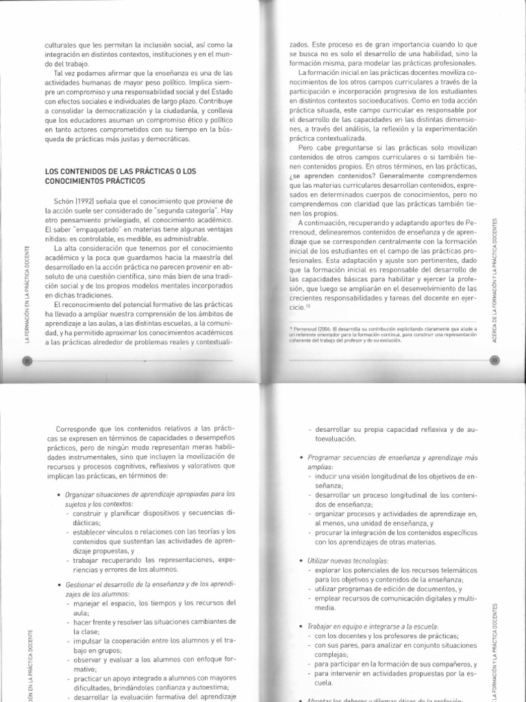 Davini La Formacion en La Practica Docente Cap I | PDF