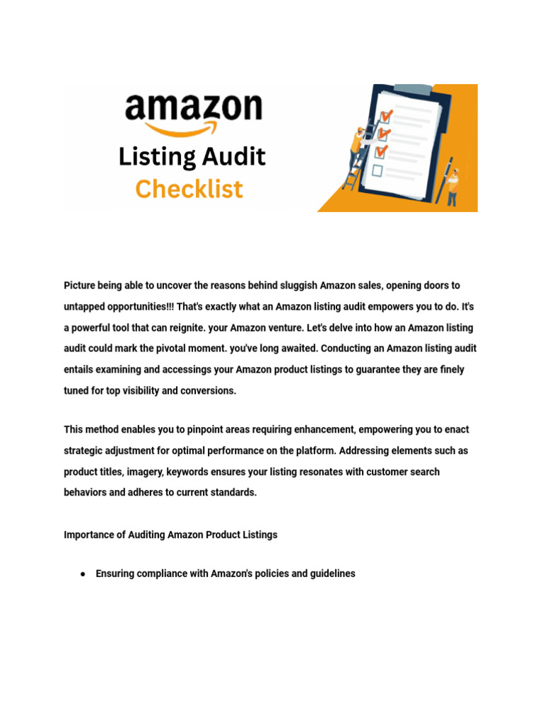 Amazon Listing Audit for Sales Boost | PDF | Audit | Search Engine ...