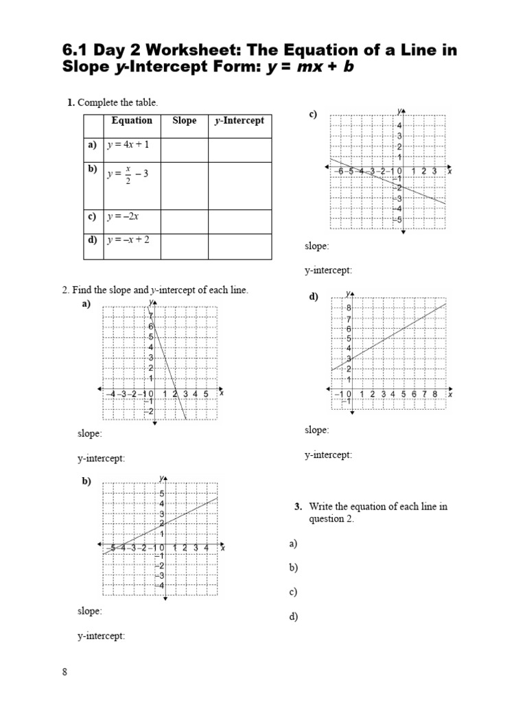 6 1+Day+2+Worksheet | PDF | Elementary Mathematics | Analytic Geometry