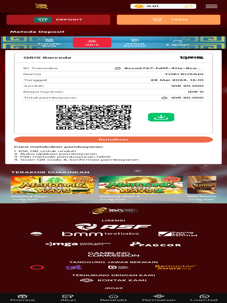login slot bet kecil terpercaya guida