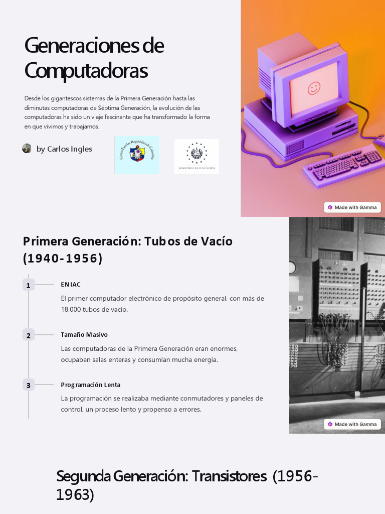 Clase 16-05 Generaciones de Computadoras | PDF | Microprocesador ...