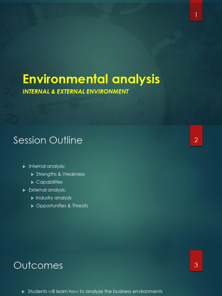 Internal and External Environmental Analysis | PDF | Swot Analysis ...