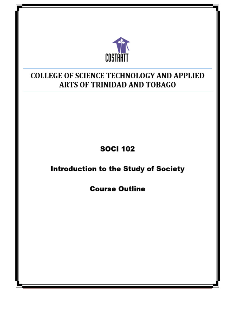 SOCI 102 Course Overview and Outline | PDF | Sociology | Theory