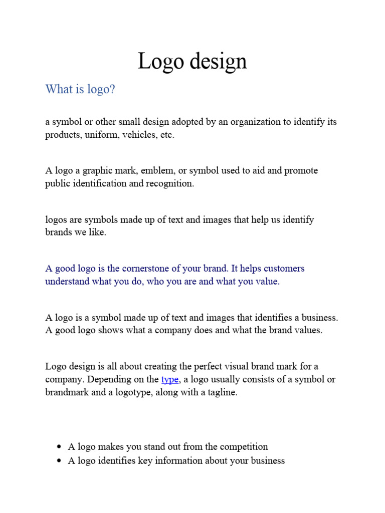 Logo Design | PDF | Career & Growth | Business