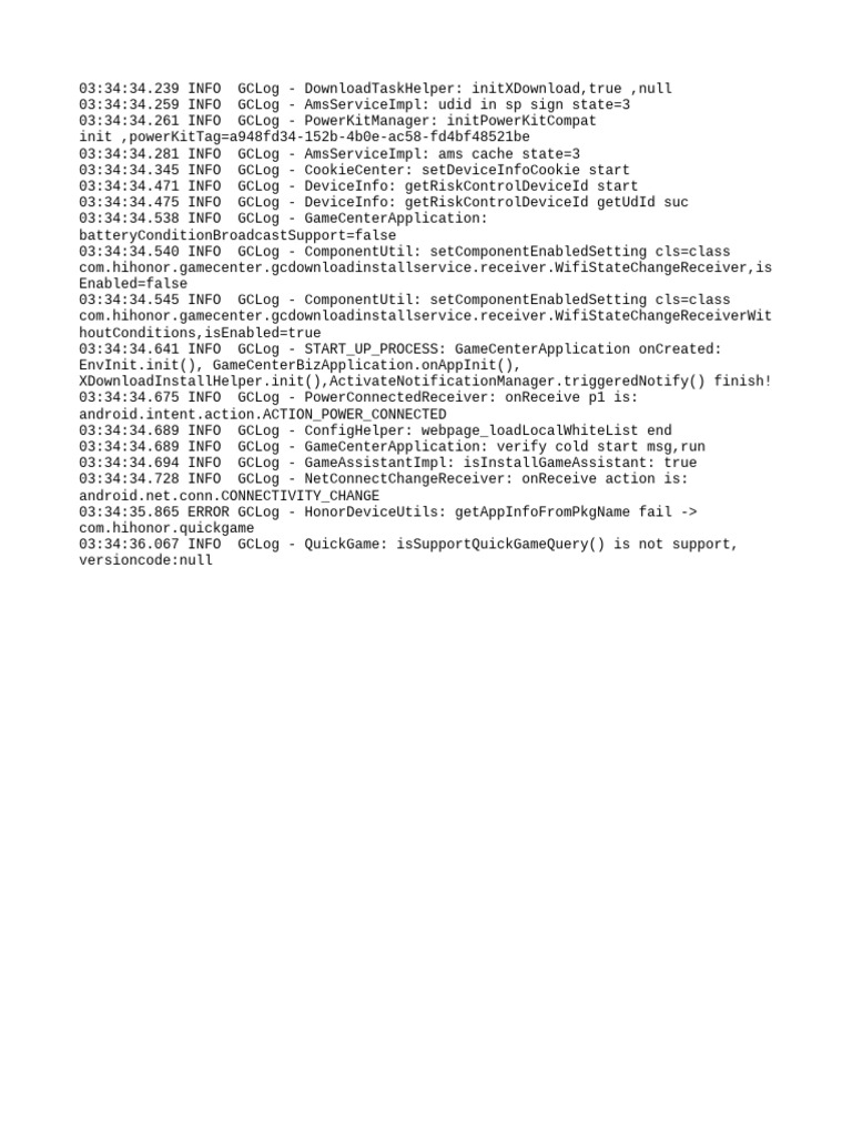 GameCenter Application Log Analysis | PDF