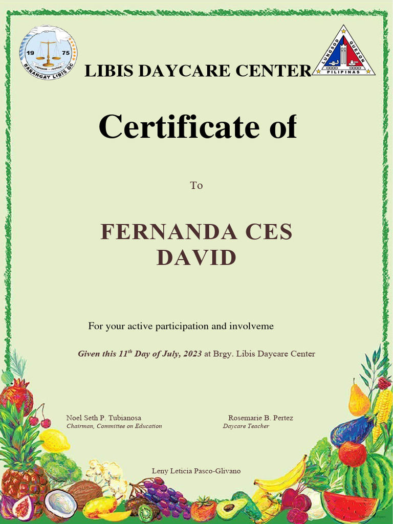 A4 nutrition month certificates pdf child welfare life skills