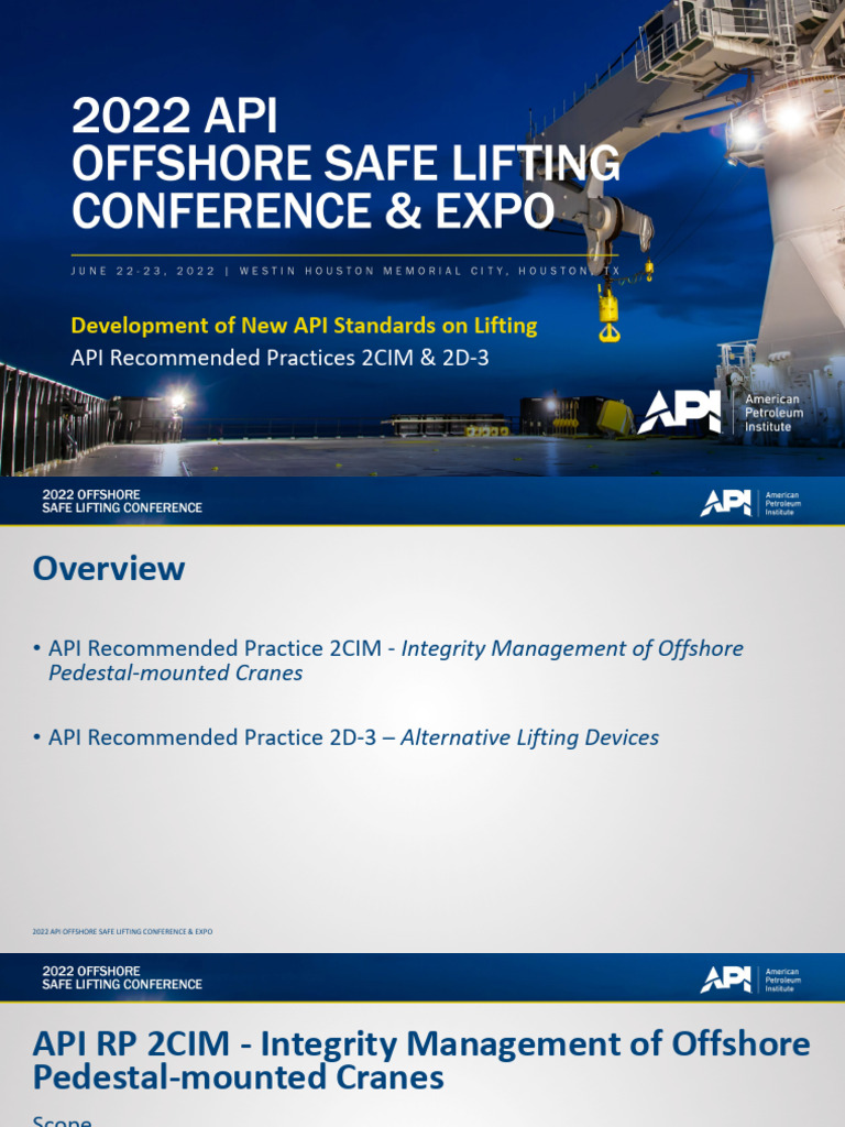 New API Standards for Lifting Devices | PDF | Crane (Machine) | Risk