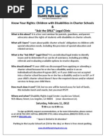Download DRLC Flyer-Seminar  Legal Clinic on Rights of Students with Disabilities in Charter Schools by Disability Rights Legal Center SN74178806 doc pdf