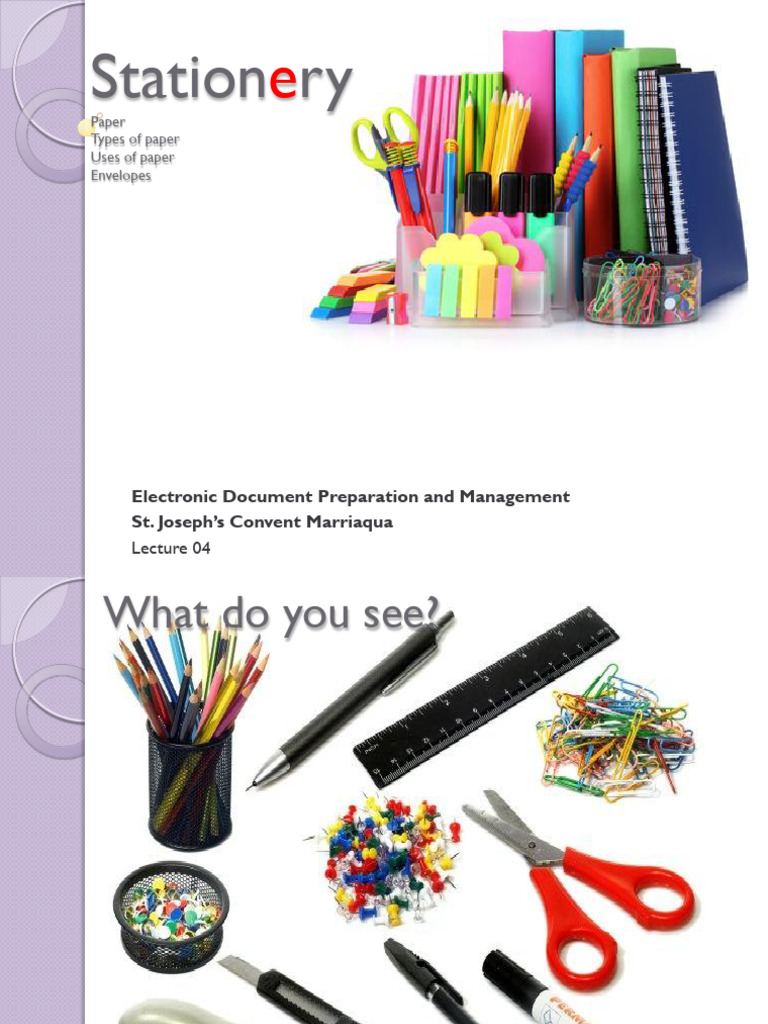 Form 4 EDPM - Stationery | PDF