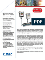 FM and FMC Approved!: Model Ft2 Gas Mass Flowmeter & Temperature Transmitter