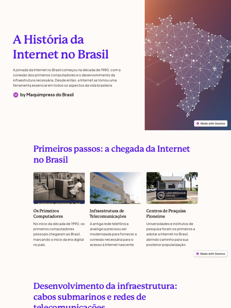 A Historia Da Internet No Brasil | PDF | Rede de computadores | Internet