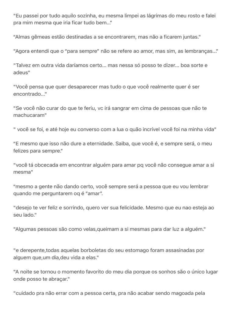 Reflexões sobre Amor e Perda | PDF | Dor