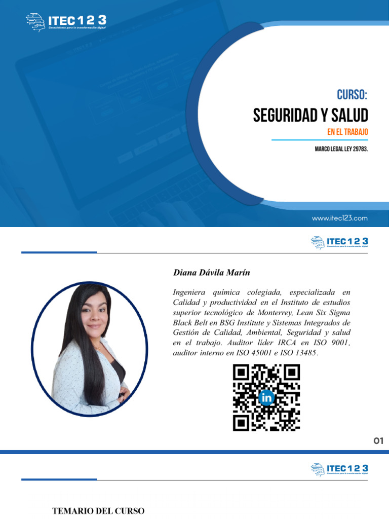Seguridad y Salud en El Trabajo - Sesión 01 | PDF | Derecho laboral ...