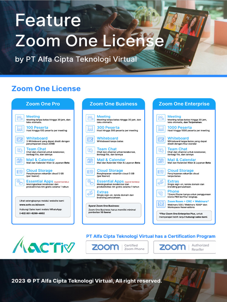 Fitur Utama Zoom One Pro | PDF | Komputer