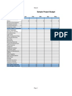 Sample Project Budget: Sheet2