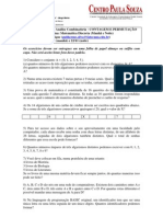 Lista 7 de Exercícios - Contagem e Permutação