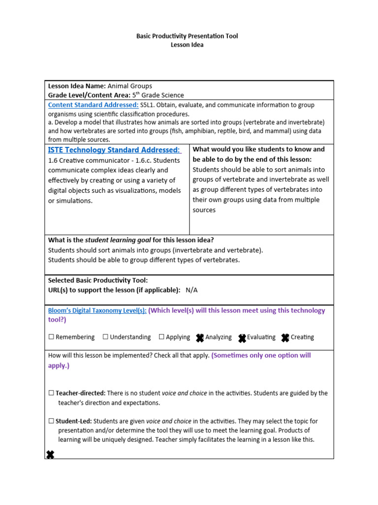 Module 3a Lesson Idea | PDF | Learning | Tools