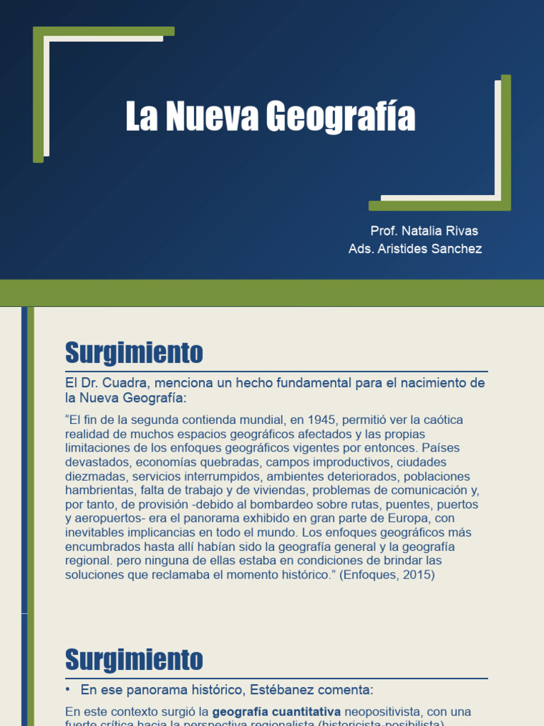 Surgimiento de la Nueva Geografía | PDF | Método científico | Science