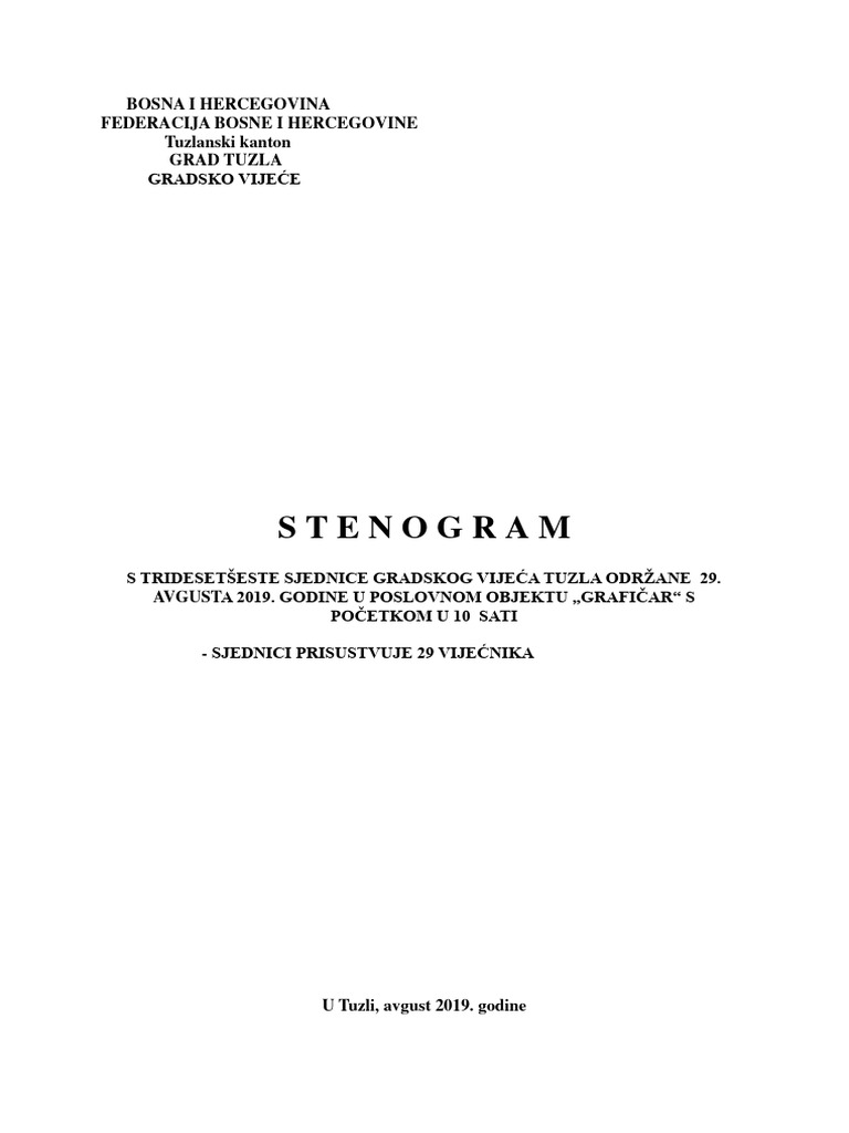 Stenogram_29.-08.-2019. | PDF