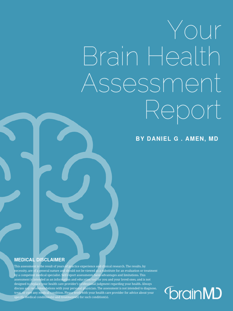 BrainHealthAssessment Report | PDF | Brain | Sleep