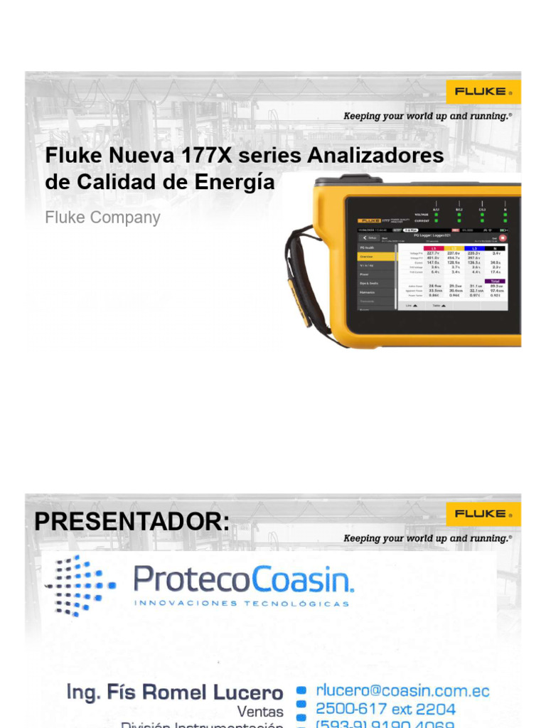 Fluke 177x Introductory Product Presentation Proteco May 5-22 | PDF ...