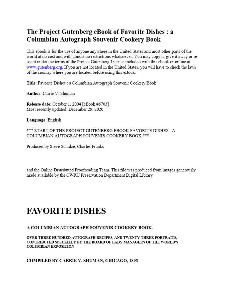 Popular Favorite Dishes