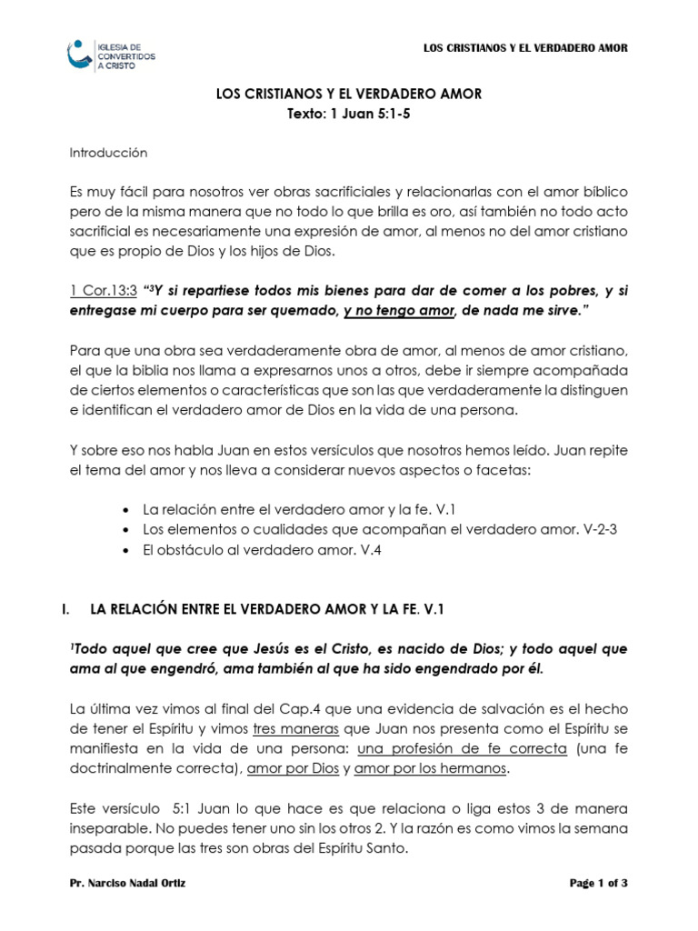 2 Los Cristianos y El Verdadero Amor | PDF | Amor | Cristo (título)