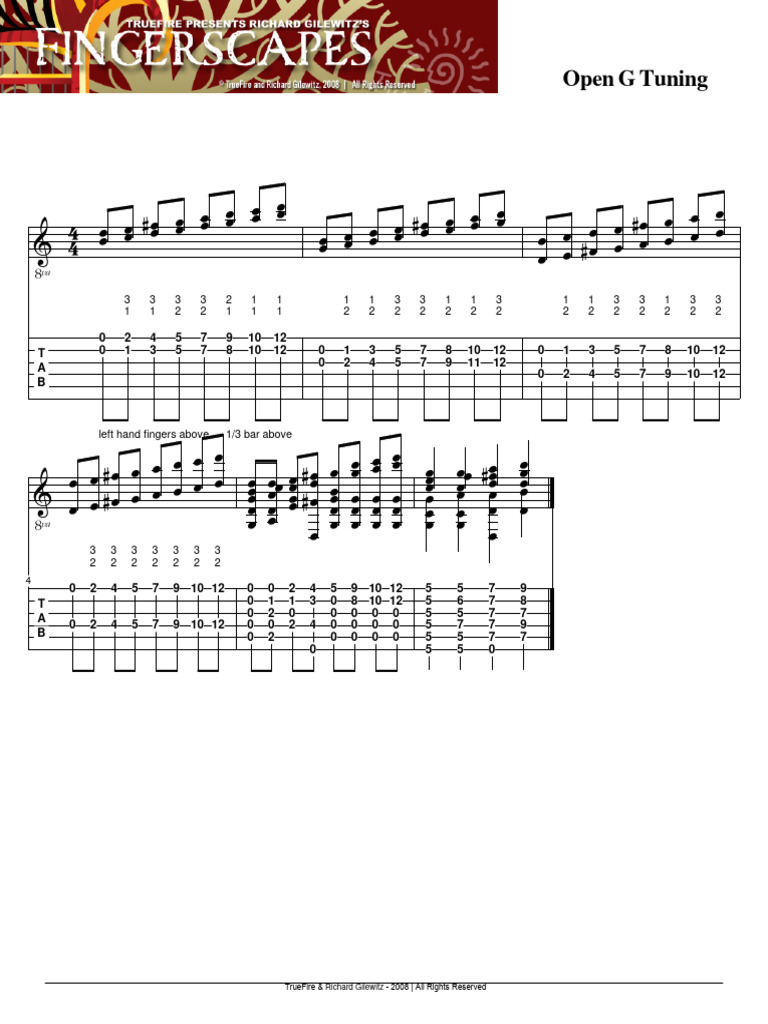 22 Open G Tuning Part 2 | PDF