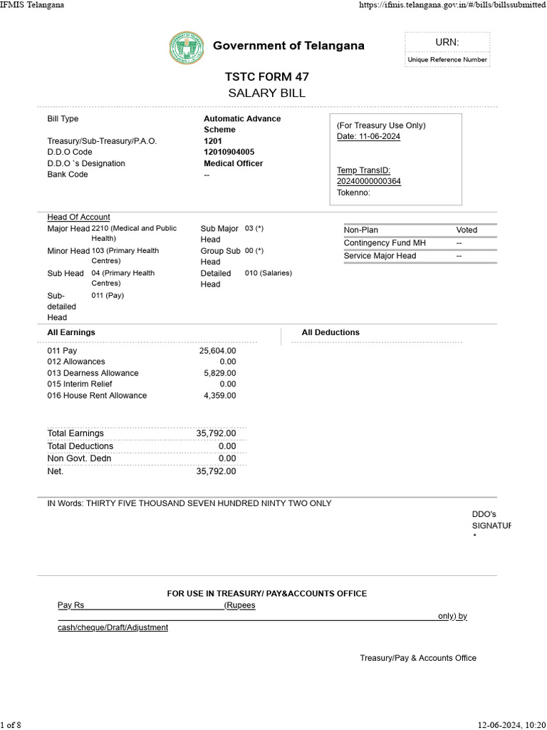 tstc-form-47-salary-bill-government-of-telangana-pdf-cheque