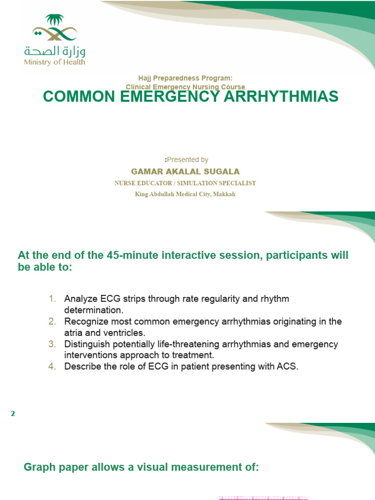 Emergency Arrhythmias ECG Analysis Guide | PDF | Electrocardiography ...