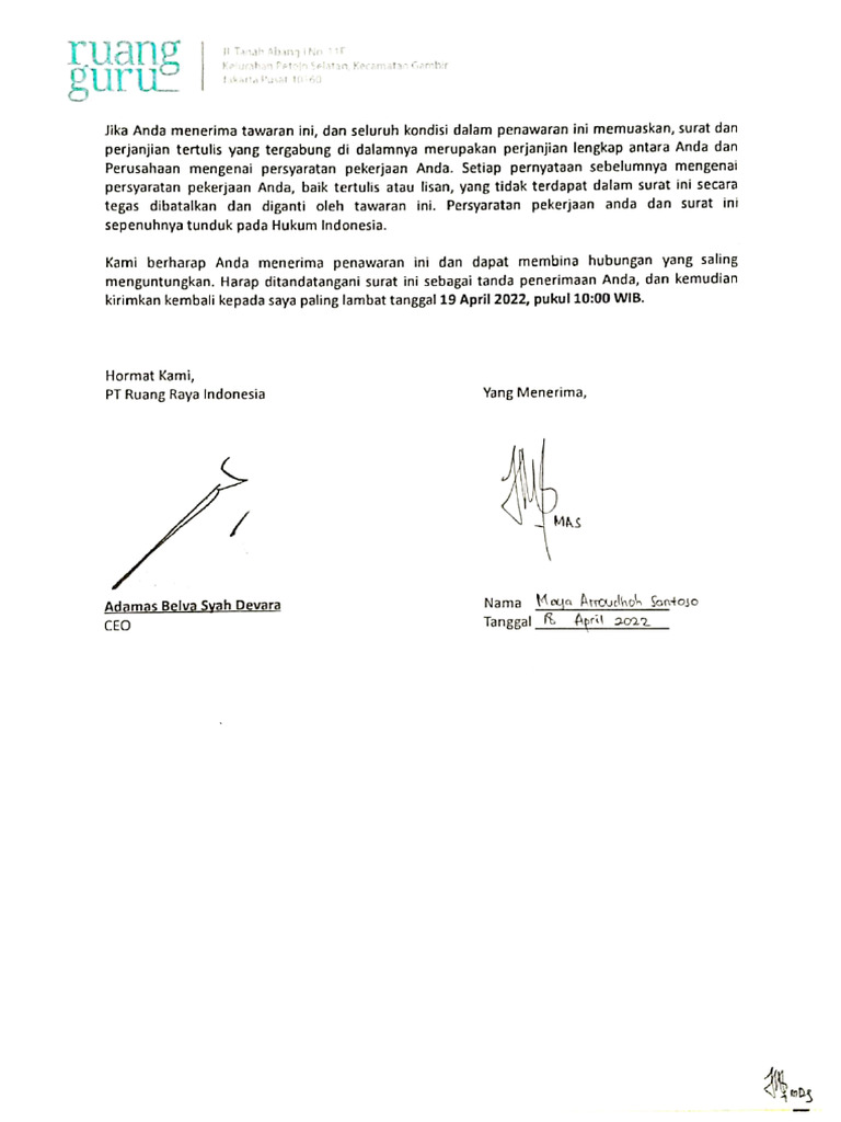 Offering Letter | PDF