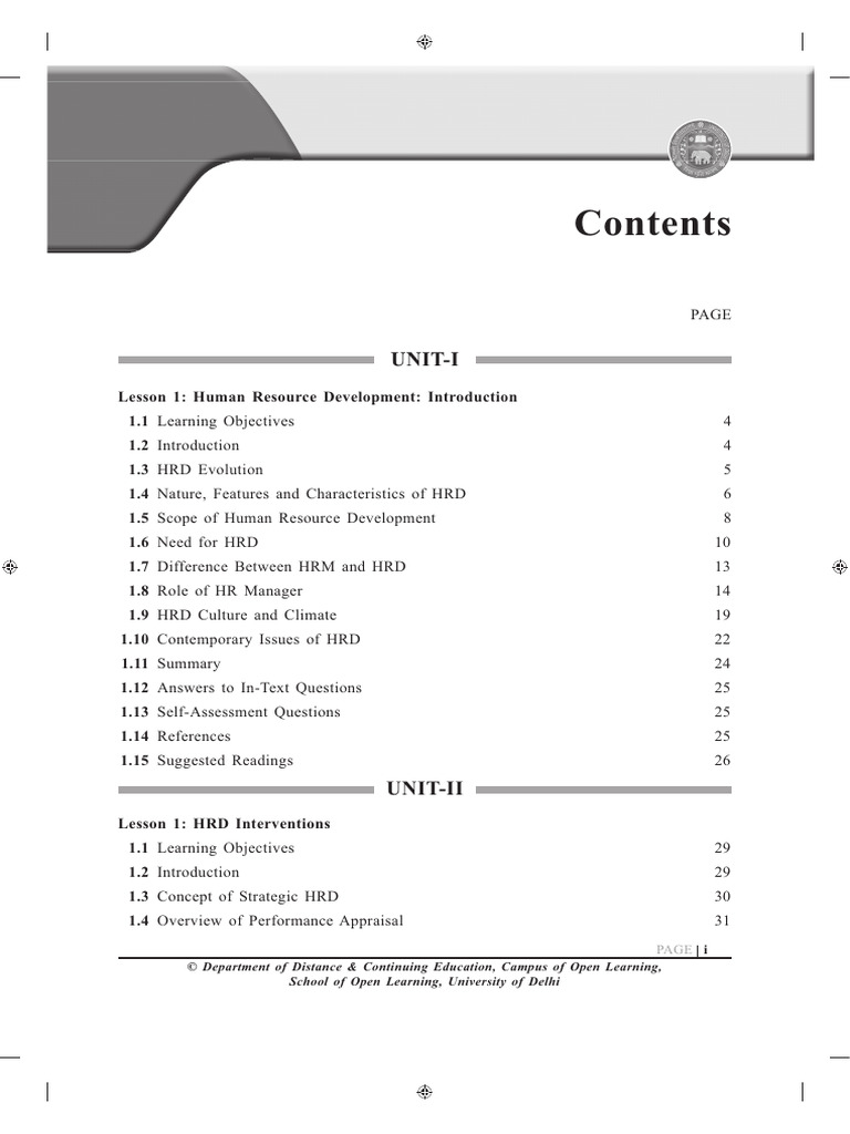 Human Resource Development Overview | PDF | Human Resources | Human ...