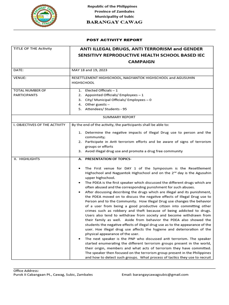 Iec Anti Illegal Drug Pdf Substance Abuse Human Sexuality