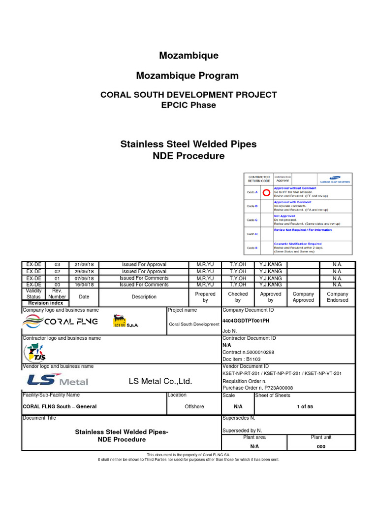4404ggdtpt001ph Exde03 55 Nde Procedure | PDF | Nondestructive Testing ...