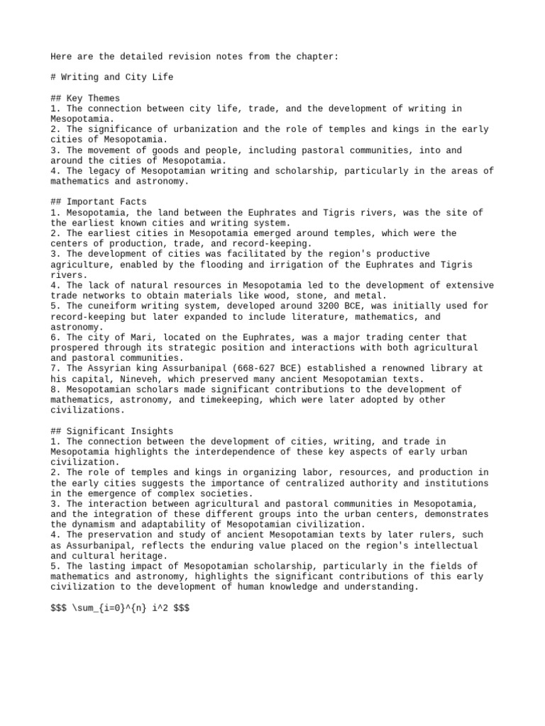 Mesopotamia: Writing and Urban Life | PDF | Mesopotamia | Euphrates