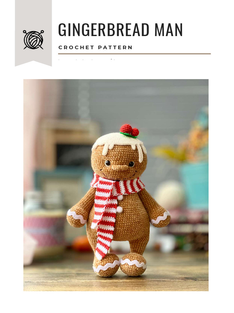 Gingerbread Man Crochet Pattern | PDF | Crochet | Yarn