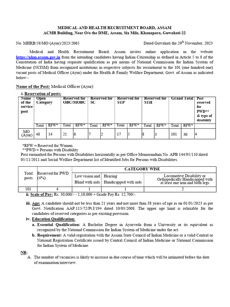Job - 4206 - 5053 - Advertisement NHM (2) 22222 | PDF | Disability