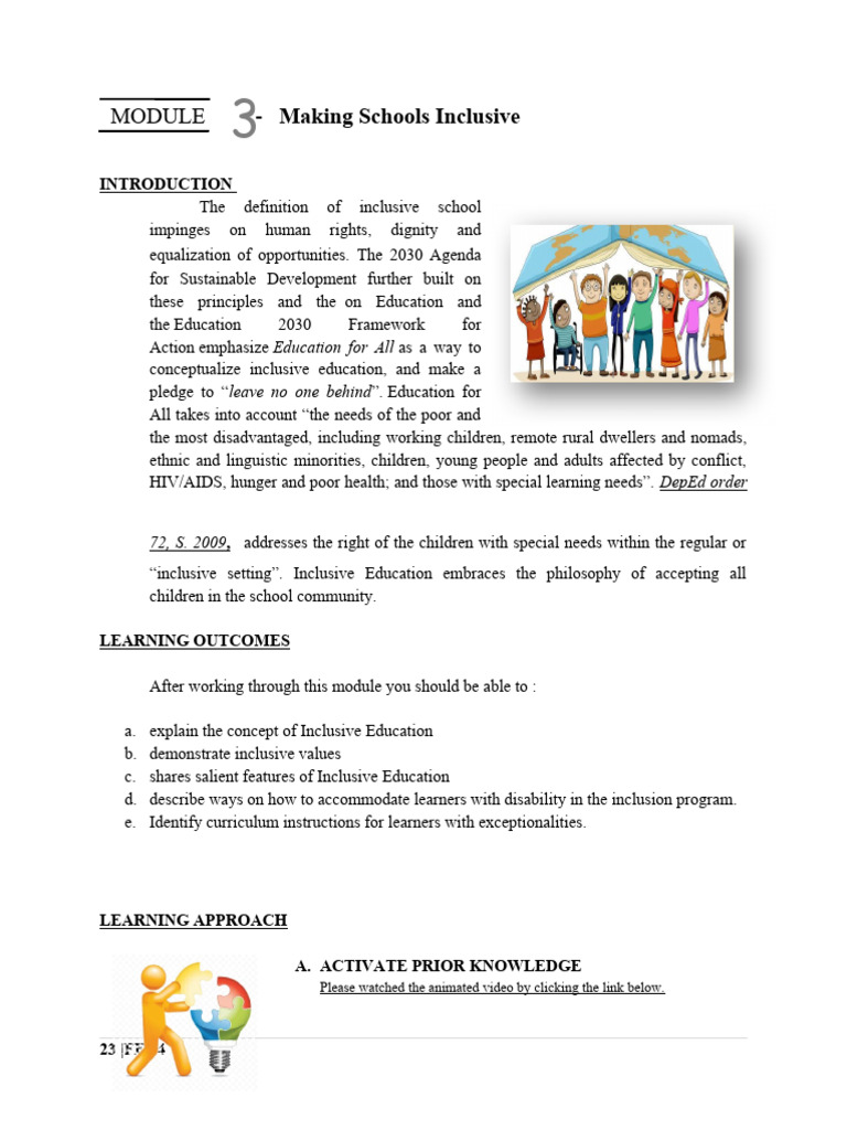 Module 3 Final Pdf Inclusion Education Teachers