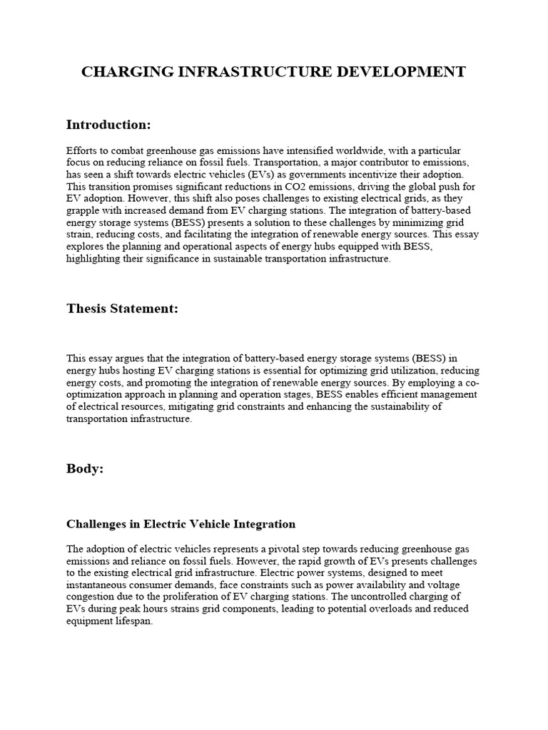 BESS in EV Charging Infrastructure | PDF | Electric Vehicle ...