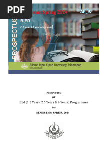 B.ED (1.5 Years, 2.5 and 4 Years)
