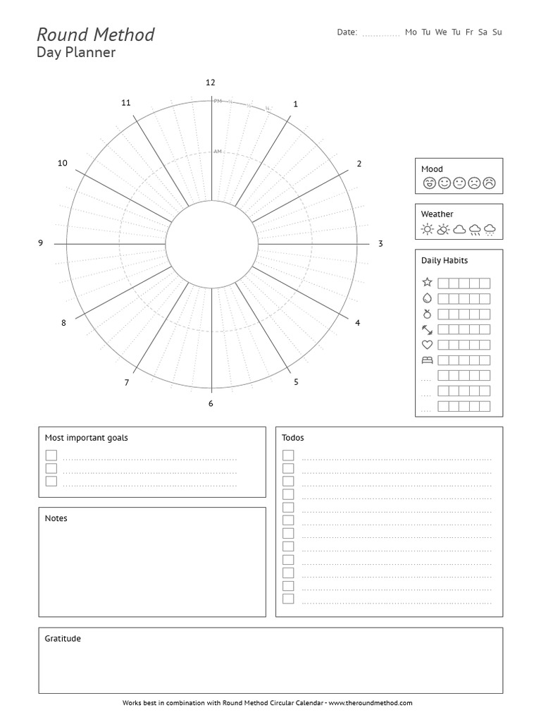Round Method Day Planner Overview | PDF