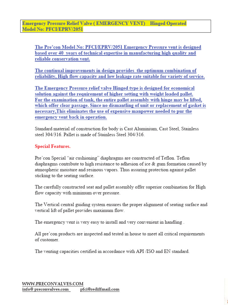 Precon Valves: High-Quality Valve Solutions | PDF