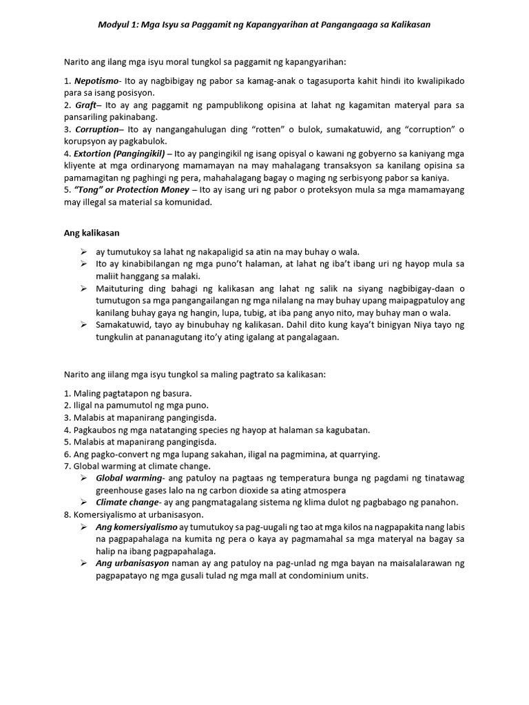 Pointers Sa EsP 10 4th Quarter | PDF