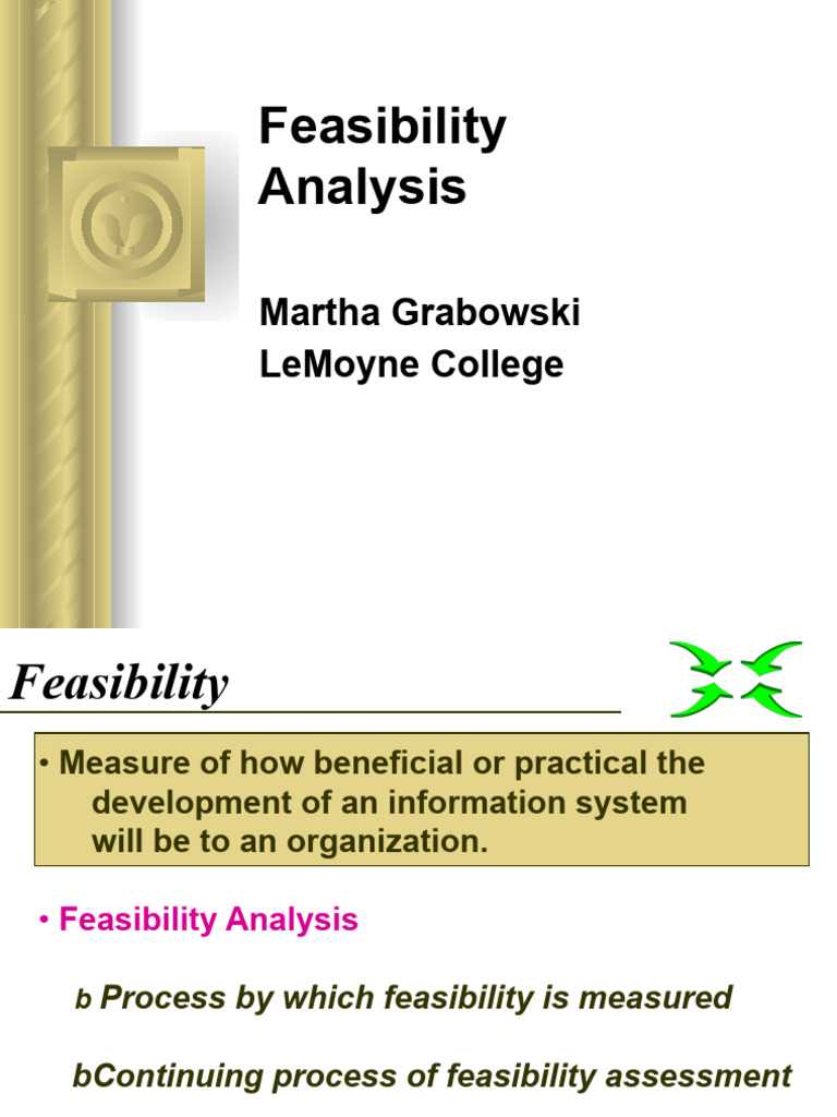 Feasibility Analysis, Whitten Ch. 9 | PDF | Feasibility Study | Cost ...