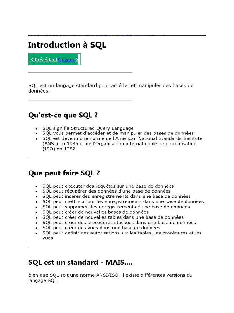 SQL Base de Donner | PDF | SQL | MySQL